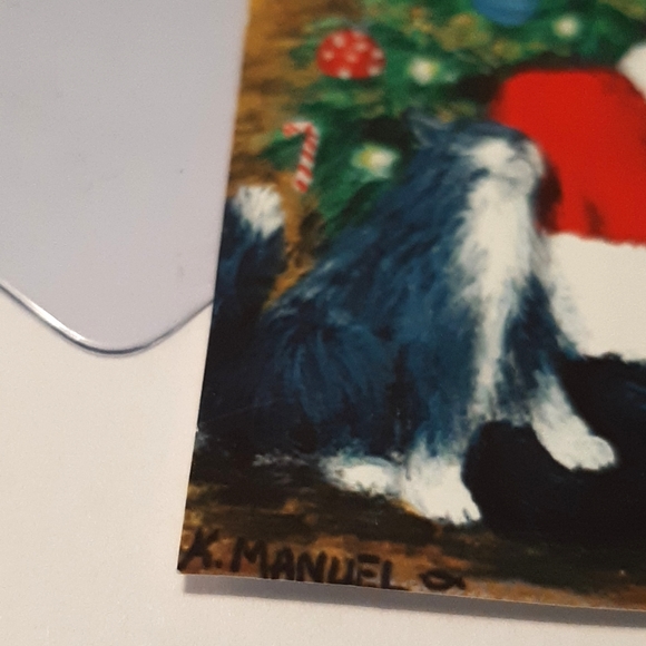 ACEO Mini Art Print "Purfect Santa" By Kathy Manuel #6/50 - Picture 4 of 4